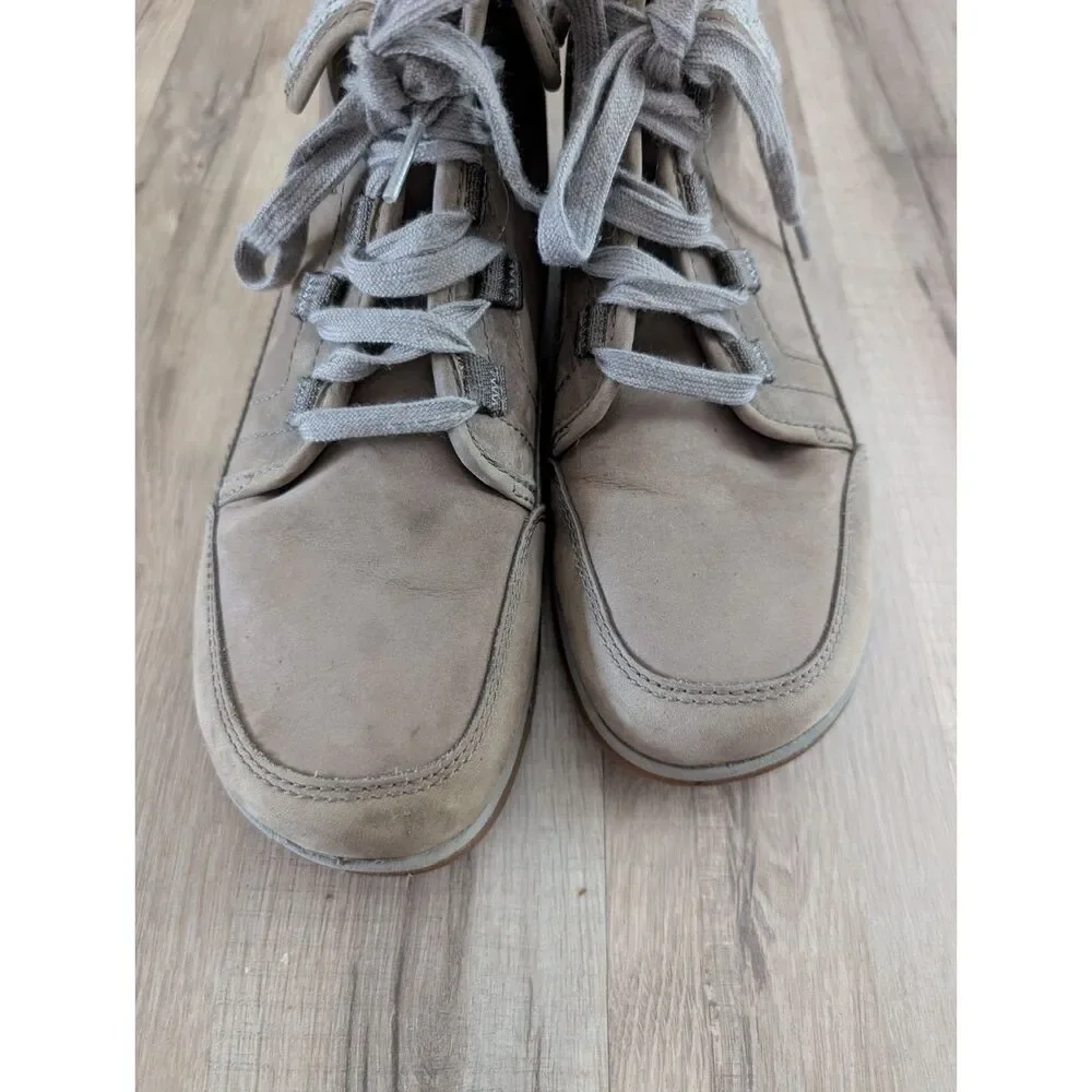 Chaco Barbary Gray Leather Casual Ankle Boots, Size 8 (S3) - Picture 7 of 9